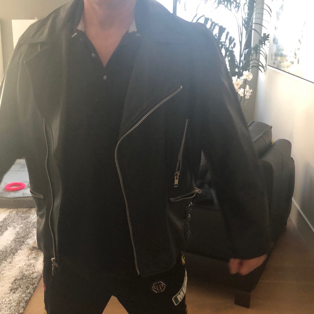 King baby men leather jacket